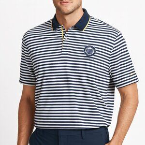 RLX Ralph Lauren Golf Polo Shirt Classic Fit Blue White Stripe Mens XL